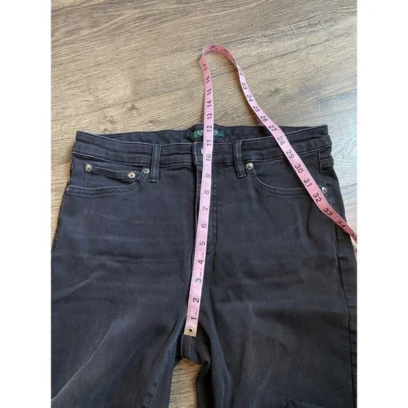 EUC Womens Lauren Ralph Lauren Premier Skinny Ankle Black Stretch Size 12 - Picture 9 of 11